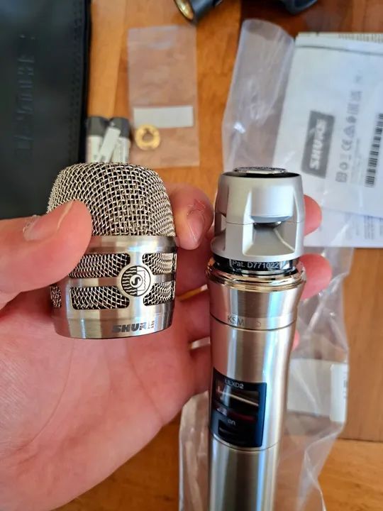 Microfone Shure Sem Fio Bastão Shure ULXD24/K8 Nickel J50 - Foto 2