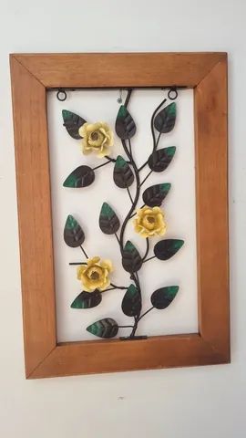 Quadro moldura com galho de rosas  - Foto 5
