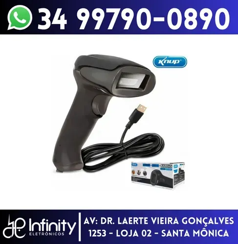 Leitor de Código de Barras USB Com Fio