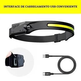 Lanterna Fita Led Ajustável De Cabeça Recarregável - Foto 3