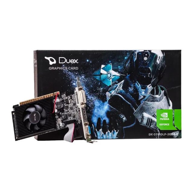 Placa de Vídeo Duex GeForce GT 610 2 GB, DDR3 64Bits, Nova, Lacrada 