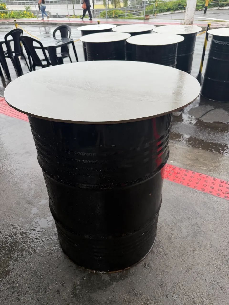 Tambor mesa com tampo de cerâmica 200l64962149289347121