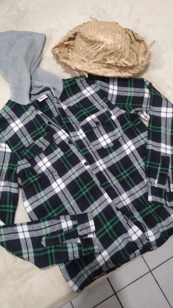 Camisa xadrez verde e azul - Foto 2