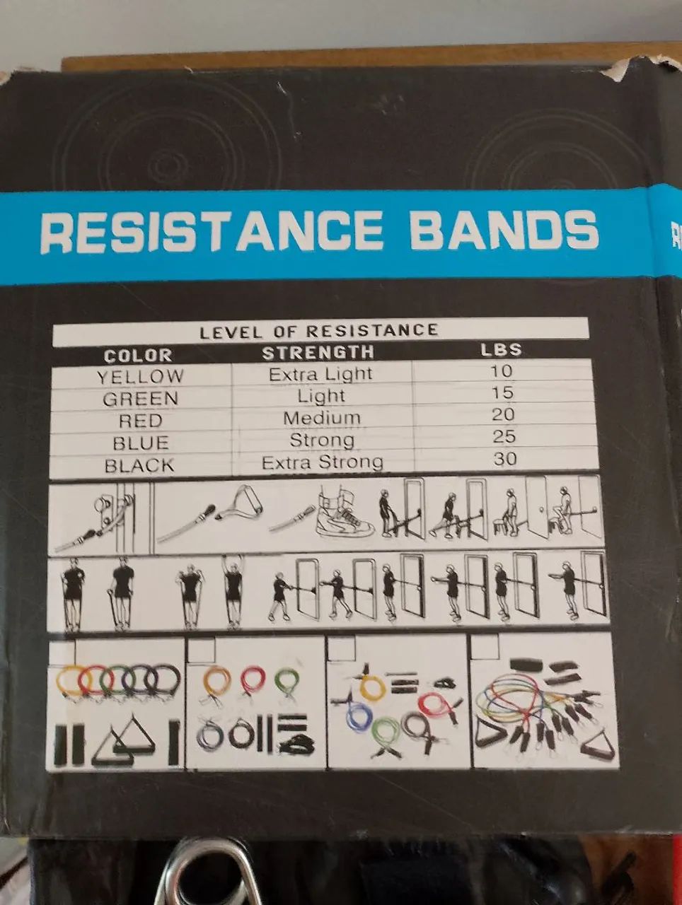 Kit completo de bandagens de resistência para exercícios. SEM USO  - Foto 2