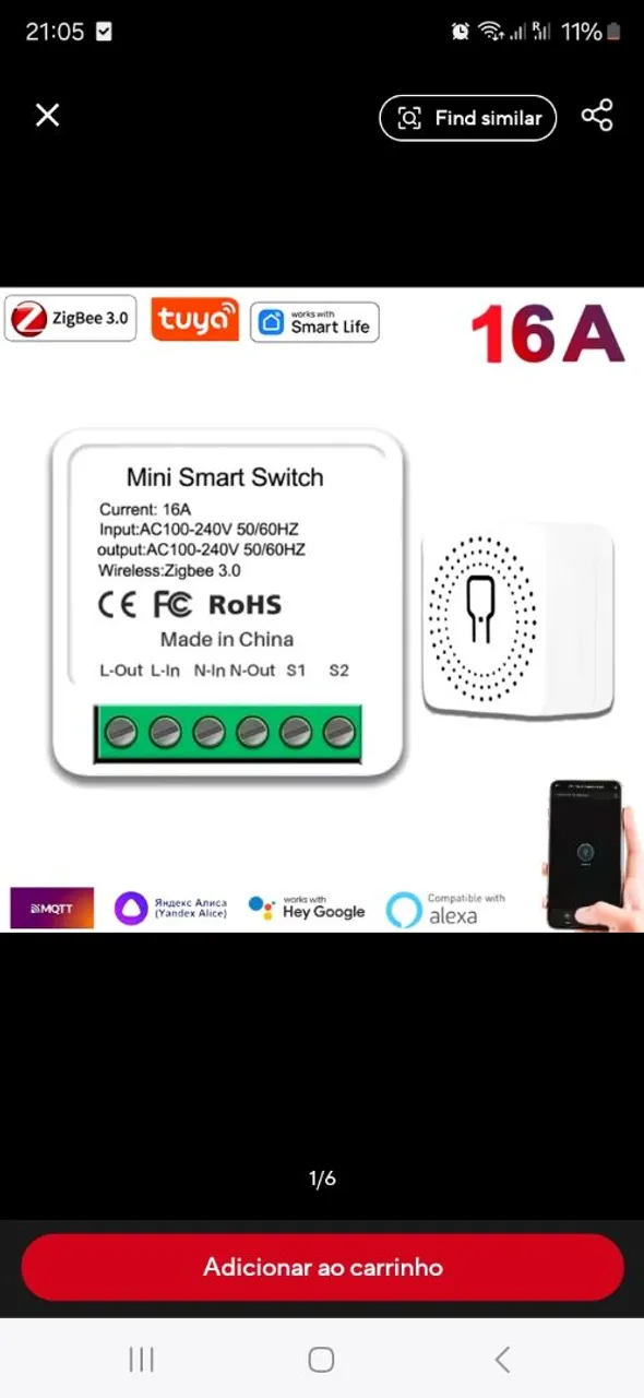 Interruptor inteligente ZIGBEE