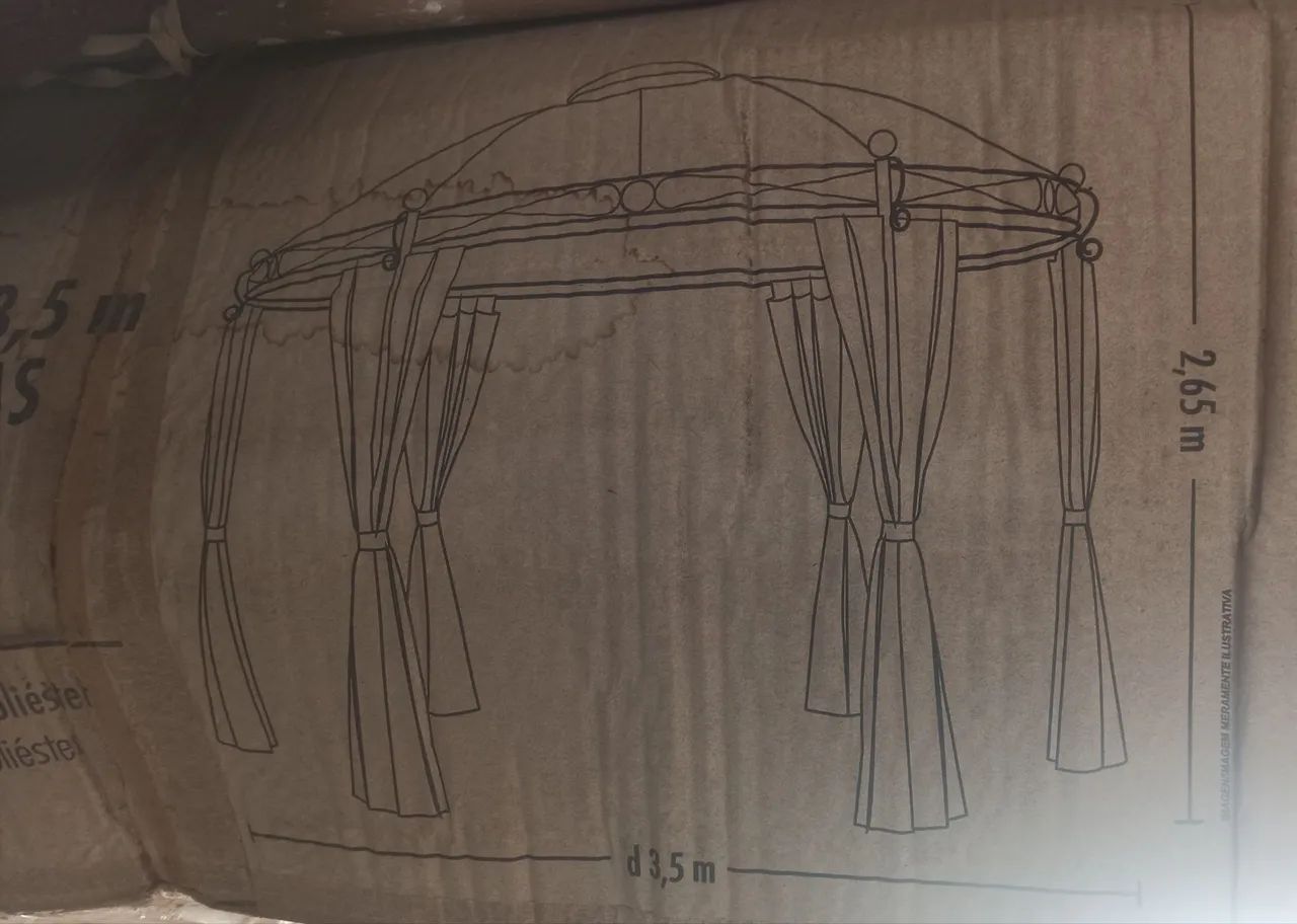 Gazebo Pergolado com Cortinas para Área Externa - 350 cm - Foto 3