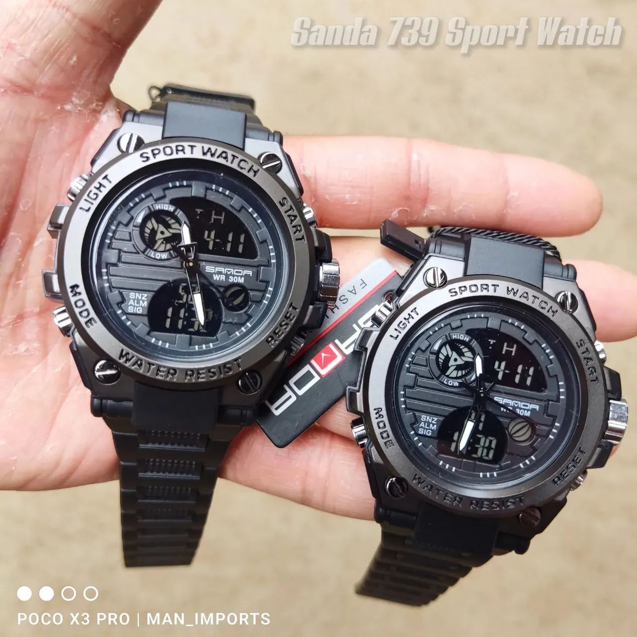 Relógio SANDA "739" Sport Style Watch - Dual Display - 3ATM  - Foto 2