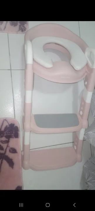 Assento Sanitário Infantil com Degraus - Rosa