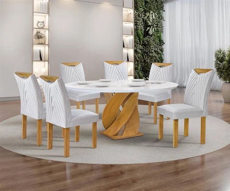 Mesa de jantar Salvador Cel Móveis, 06 Cadeiras - Entrega Imediata;
