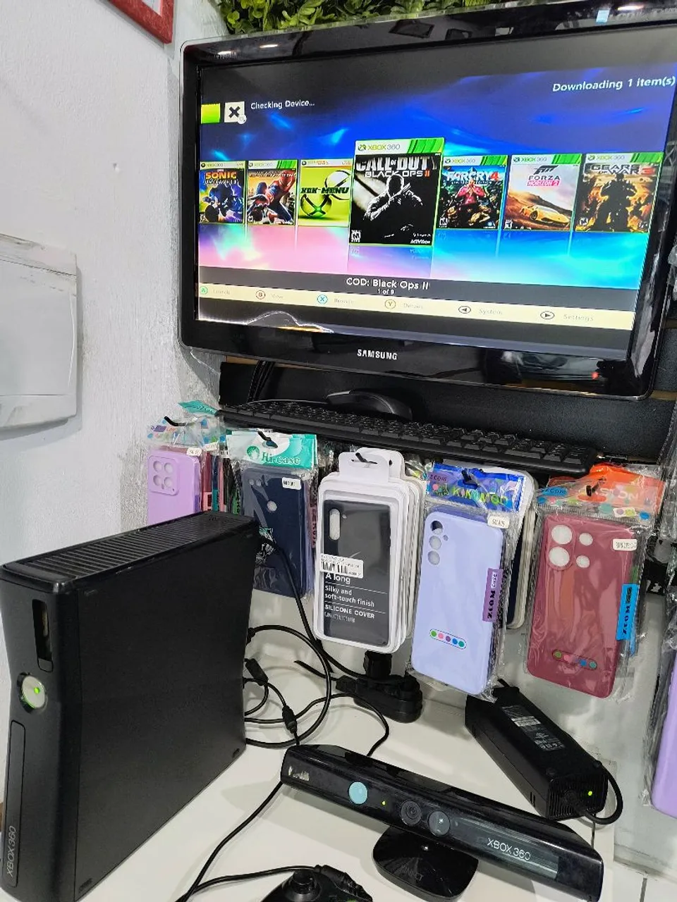 Xbox 360 com Kinect e Jogos no HD