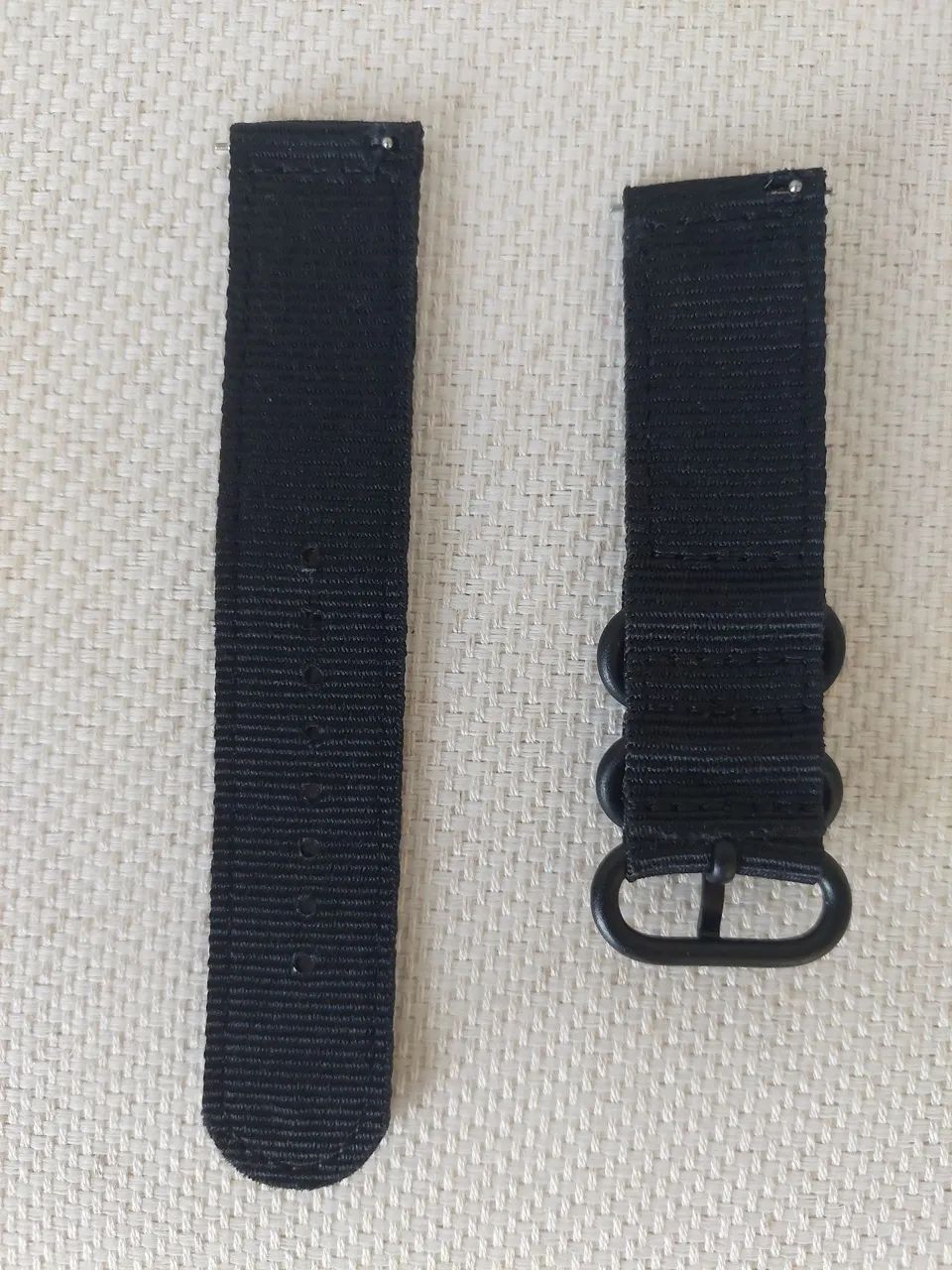 Pulseira de Relógio Nylon 22mm Preta - Foto 2