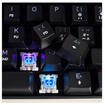 Teclado Gamer Mecânico K-Mex Spectra Fury KBL88, LED 5 Cores, Switch Blue, Preto  - Foto 4