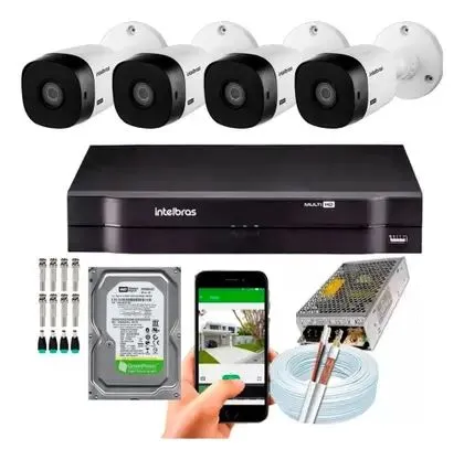 Kit Câmeras de Segurança Intelbras Completo