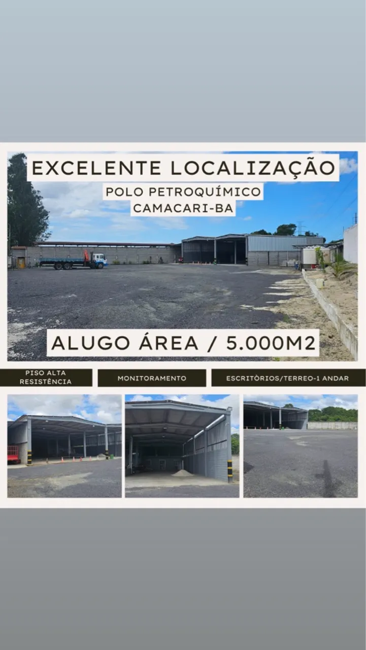 Alugo Área com galpão Polo petroquímico Camacari-BA