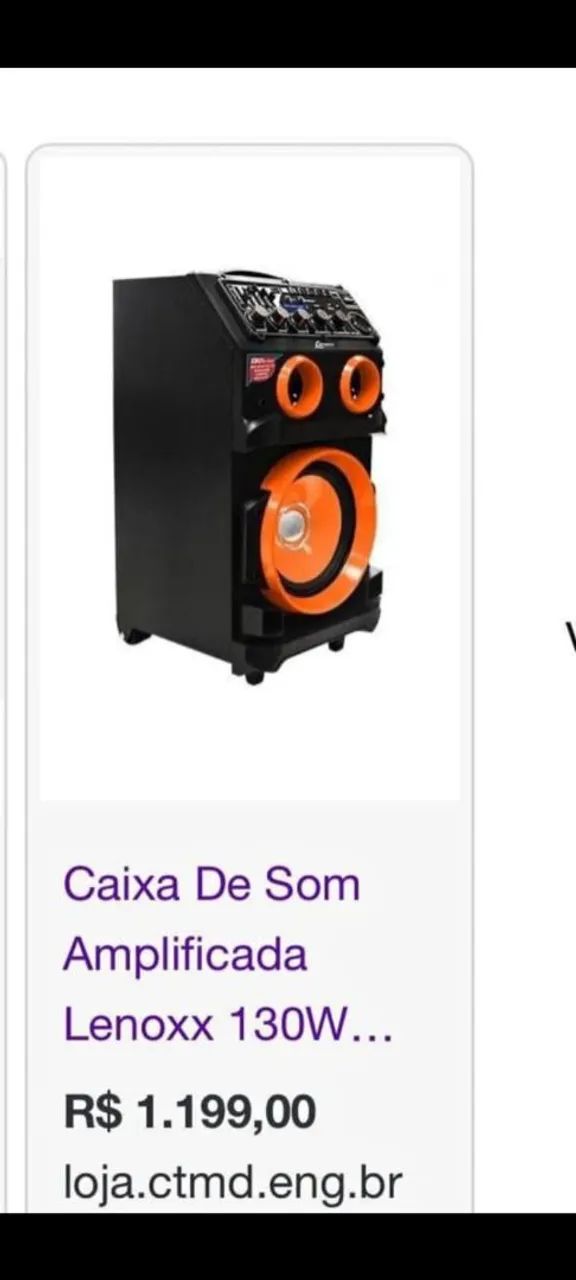 Caixa de Som Lenoxx Bluetooth com Rodinhas - Foto 4