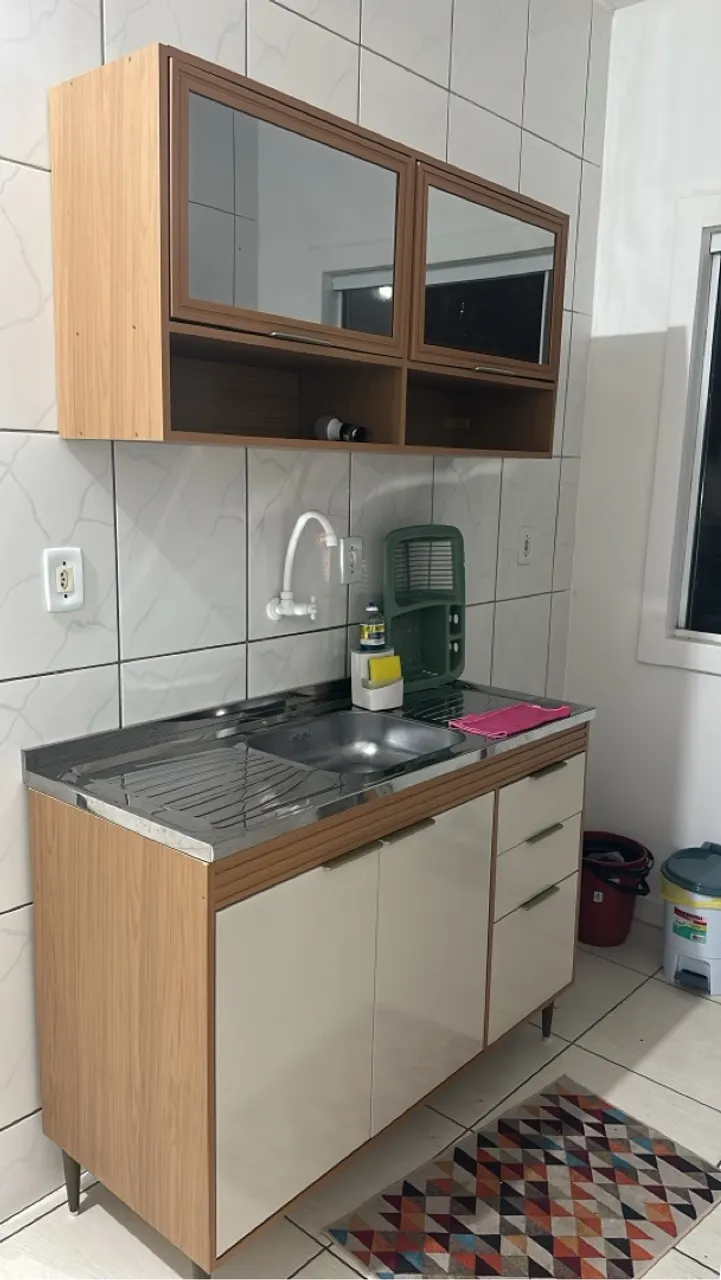 Apartamento 1 quarto semi mobiliado na frente do hospital regional Hans Dieter Shimit
