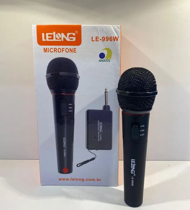 Microfone Sem Fio Lelong LE-996W - Novo - Foto 3