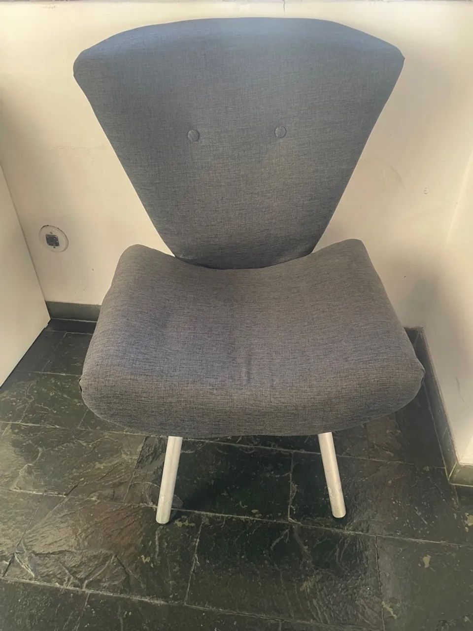 Poltrona Cinza Design Moderno - Foto 3