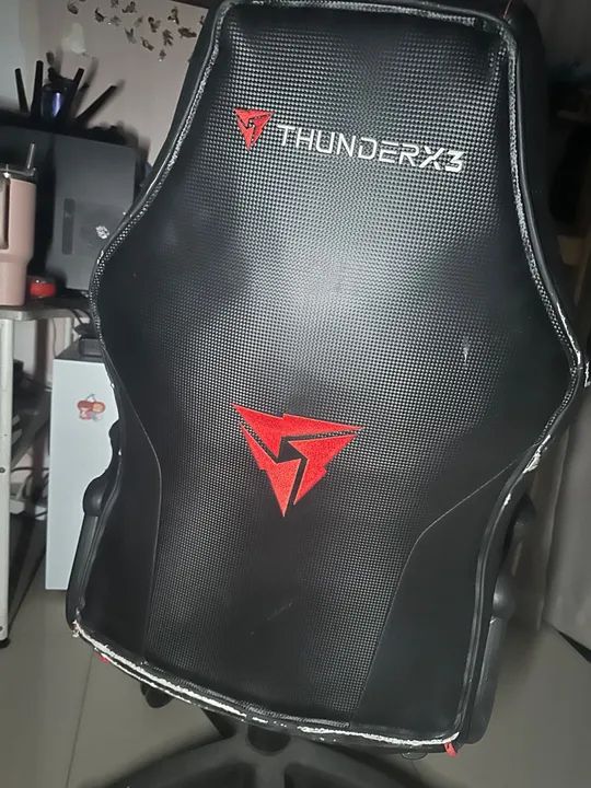 Cadeira Gamer ThunderX3 Preta e Vermelha - Foto 2