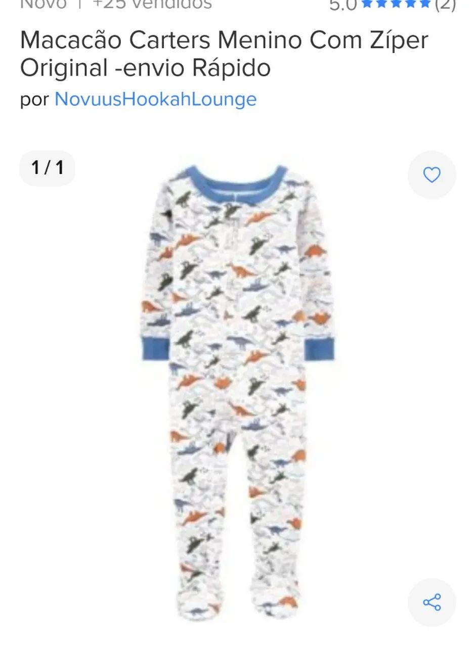 Macacão Carters Menino Com Zíper