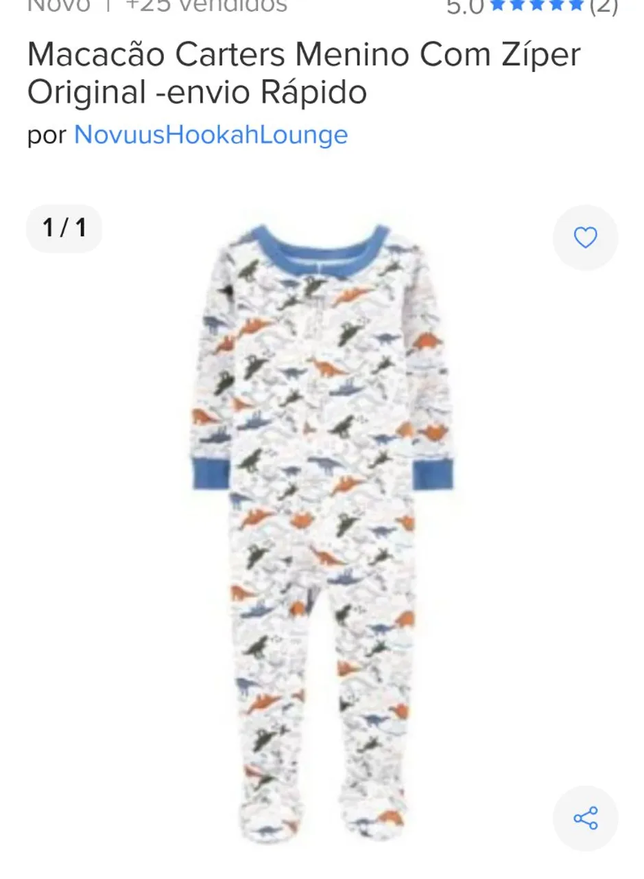 Macacão Carters Menino Com Zíper
