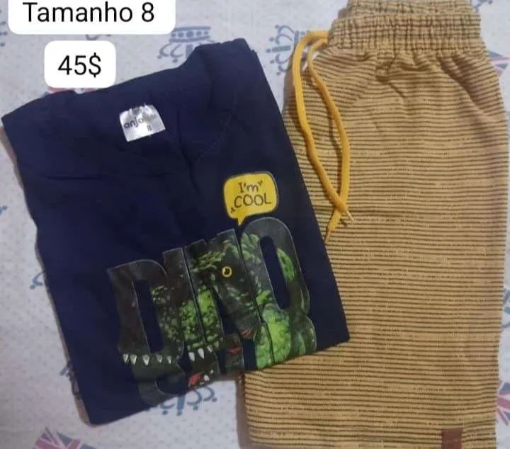 Conjunto Infantil Dinossauro - Tamanho 8