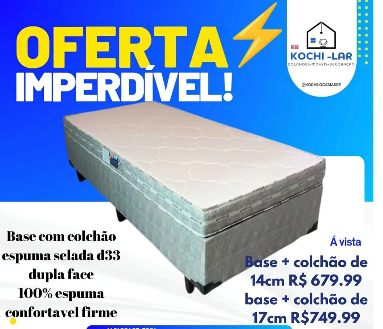 Colchão e base solteiro D33