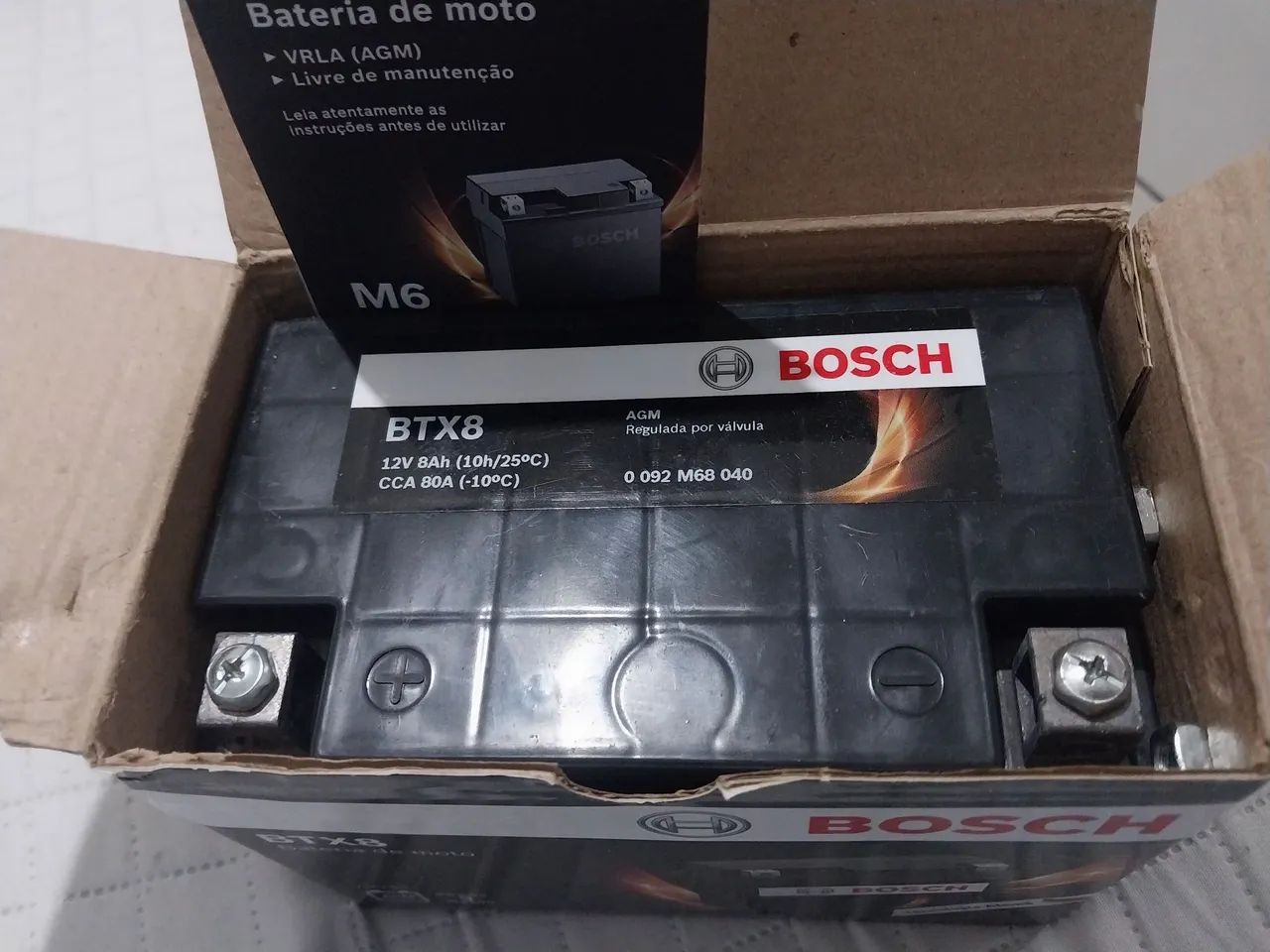 Bateria de Moto Bosch BTX8 YTX9-BS,12 v 8 amperes  - Foto 3