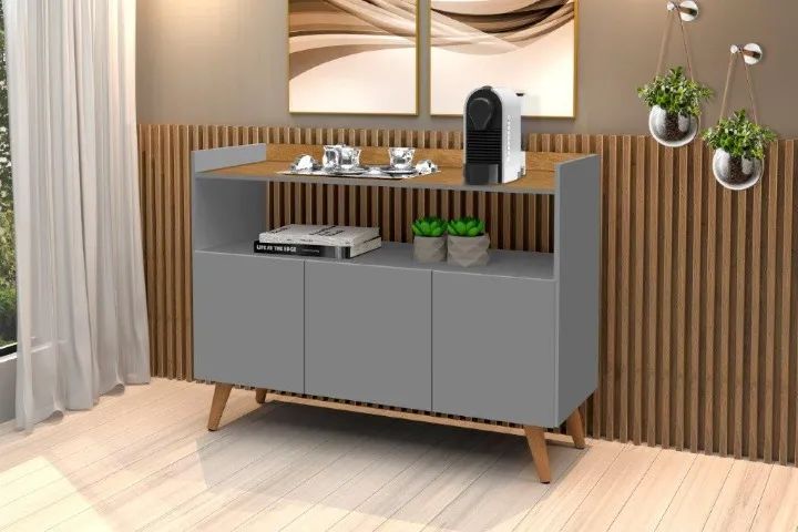Buffet Balcão MAG 3 Portas Retrô ! Frete + Montagem Grátis.