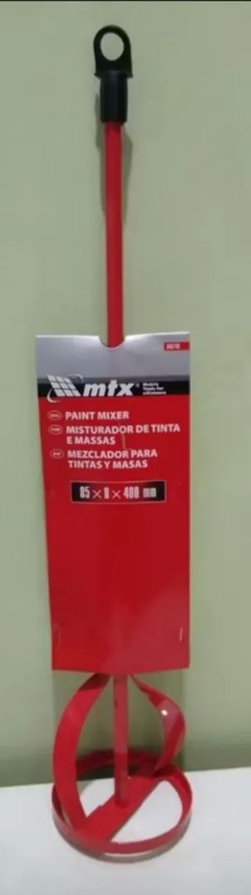 Batedor Misturador De Tintas Argamassa 400 Mm x 85 Mm - Foto 2