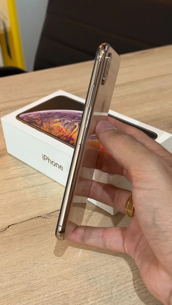 iPhone XS Max 256GB Gold - Bateria 100%! Loja física! Com 3 meses de garantia! Até 12x - Foto 5