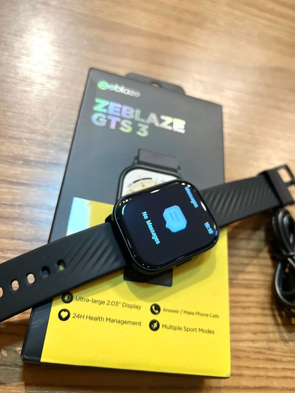 Smartwatch Zeblaze GTS 3 Preto ? tecnologia e elegância no seu pulso!  - Foto 2