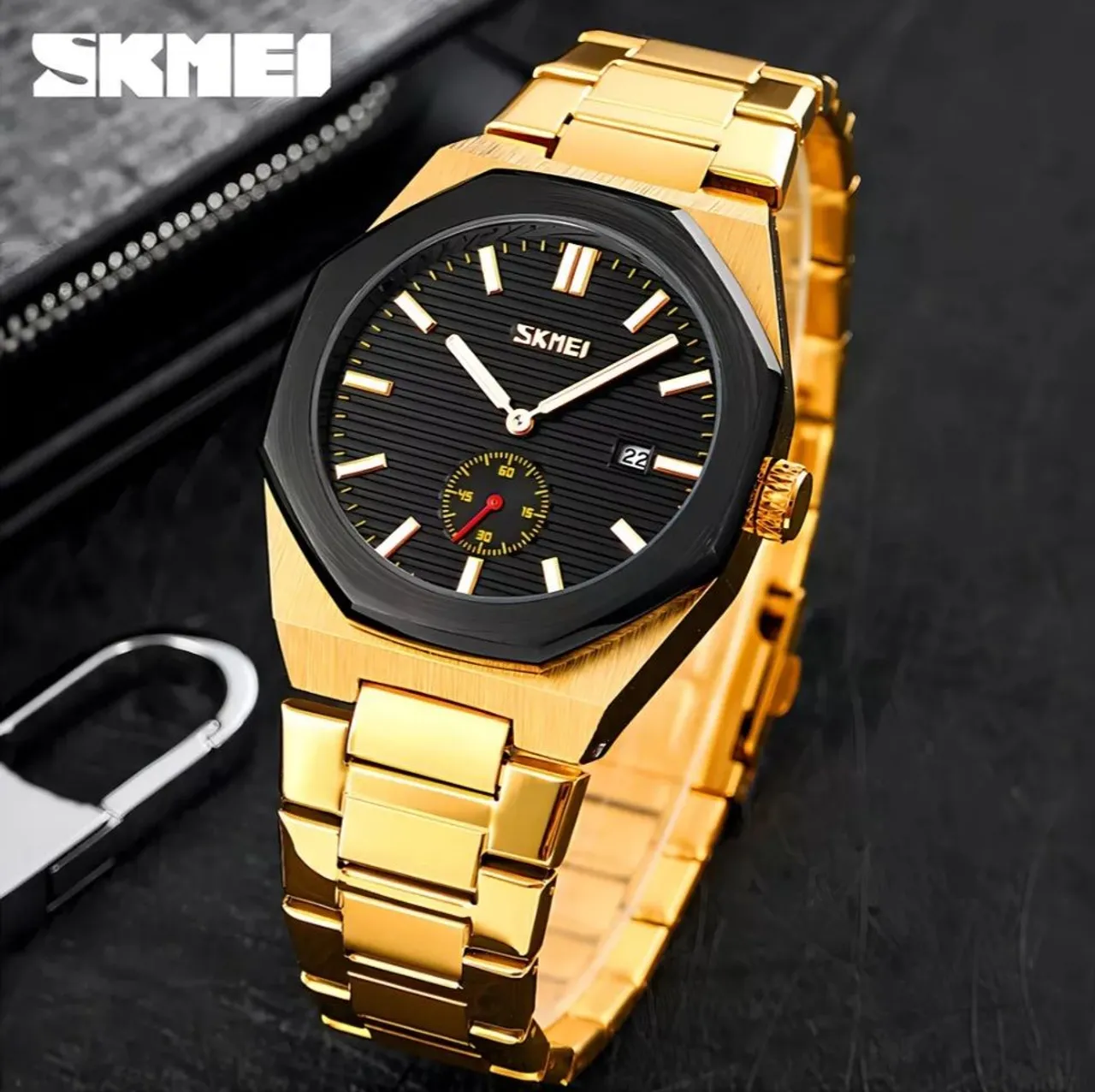 Relógio Masculino Skmei Dourado
