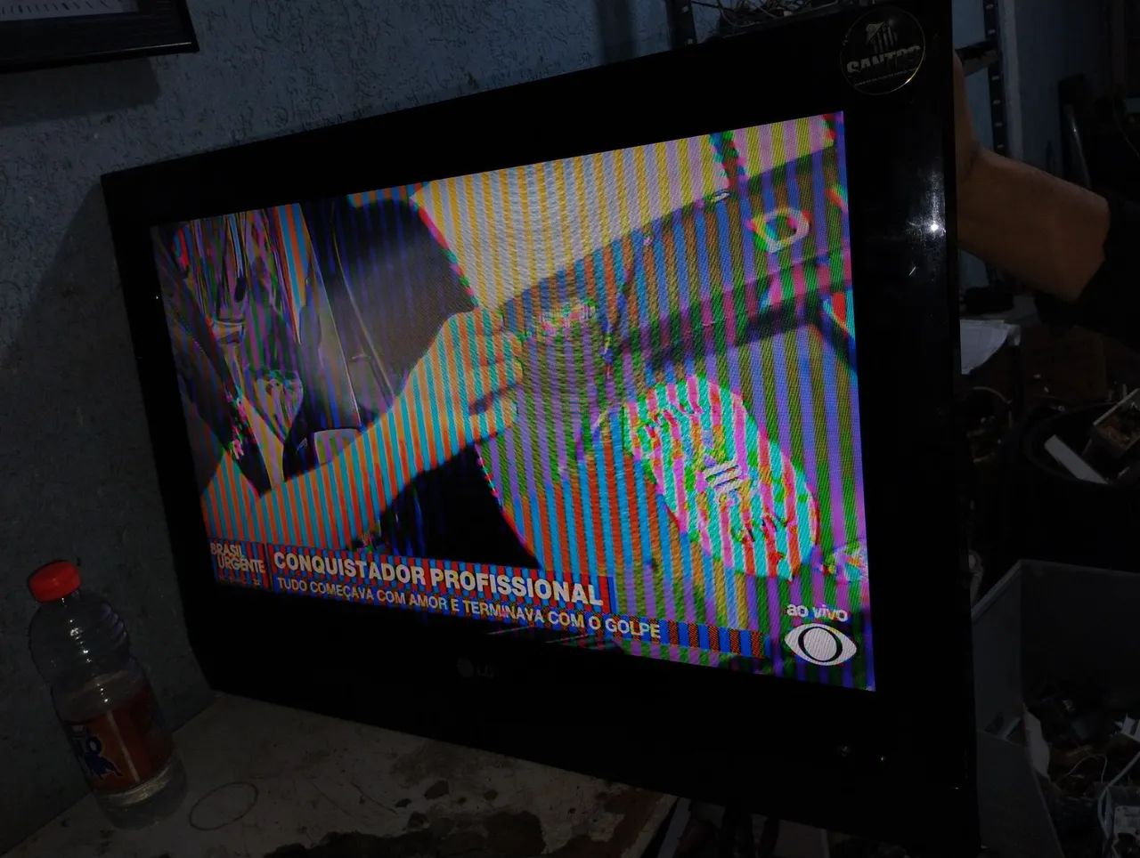 TV LG LCD 26 polegadas funcionando com defeito listra na tela - Foto 3