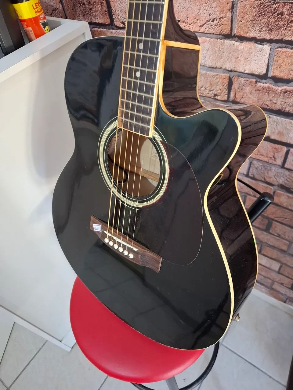 Violão Elétrico Aço Jumbo - Foto 2