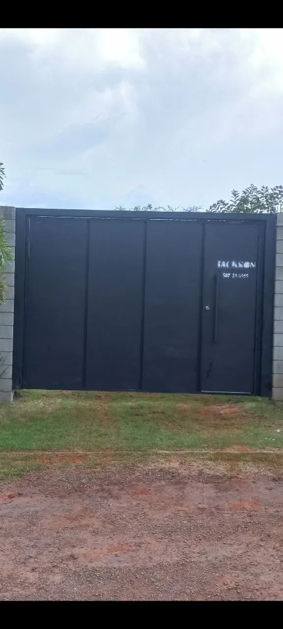 fabricamos portão basculante pegamos seu portão usado de entrada na fabricação de um novo - Foto 6