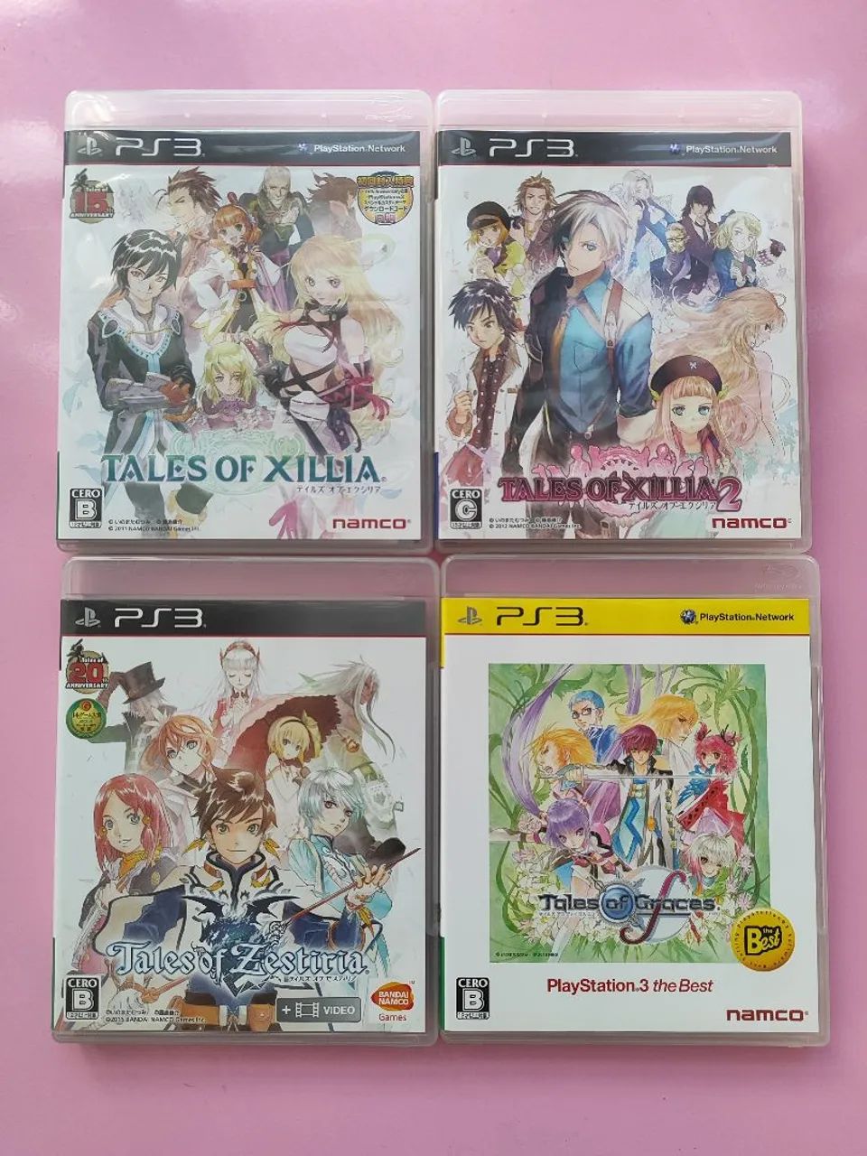 4 Jogos Tales of - PS3 (Xillia, Xillia 2, Zestiria e Graces) jpn