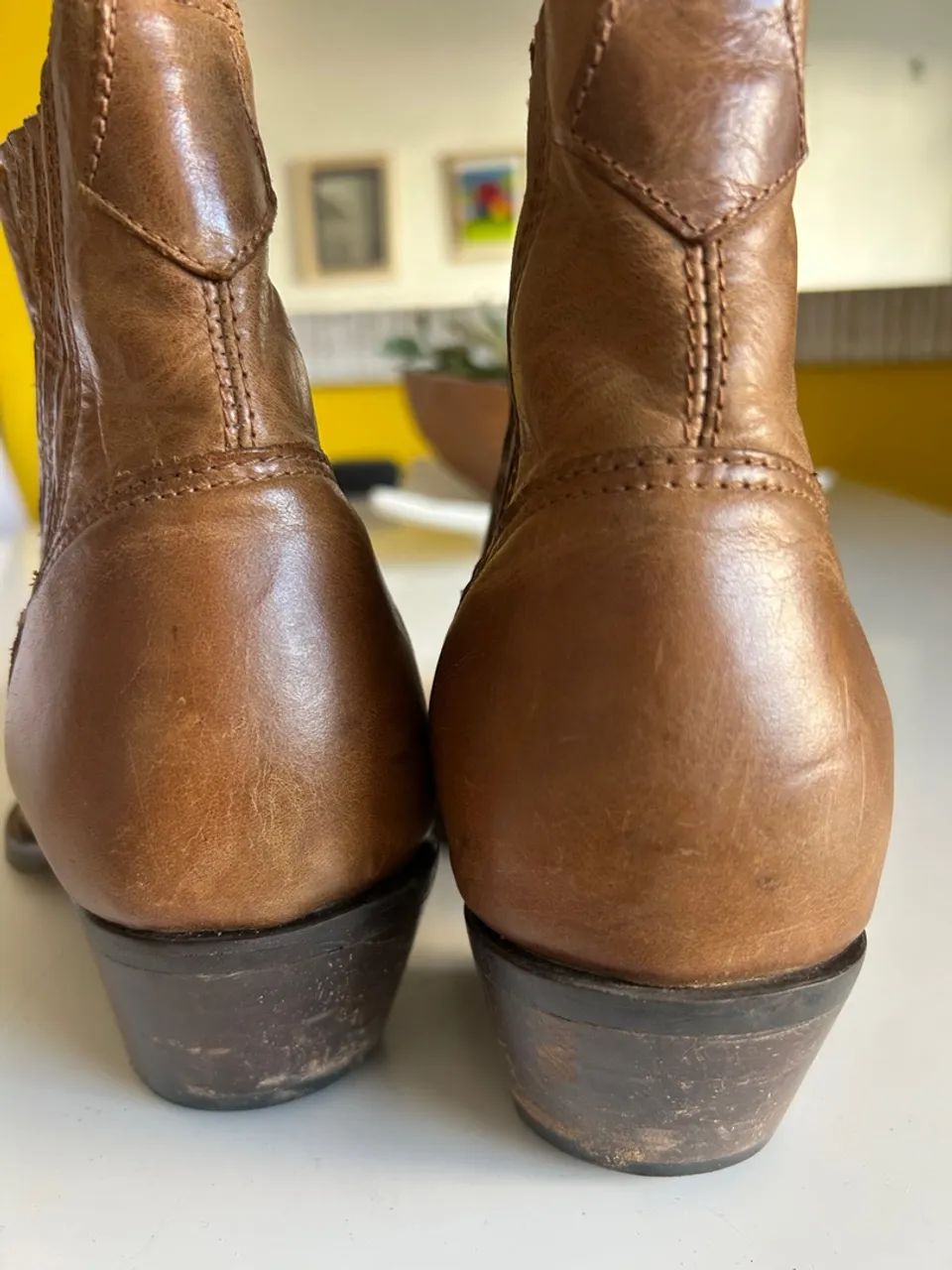 Botas Country Masculina em Couro Legítimo tam 40 - Foto 3