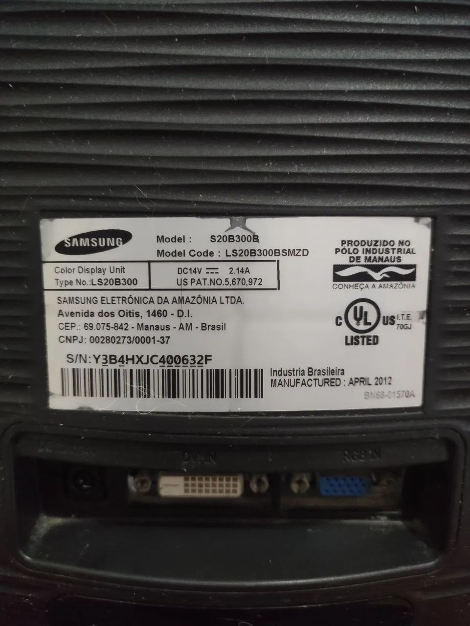 Monitor Samsung LED 20 Widescreen VGA/DVI - Foto 4