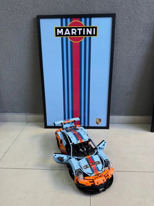 Quadro com acrílico petg + Porsche 911 RSR Martini (1.680 peças) - Foto 6