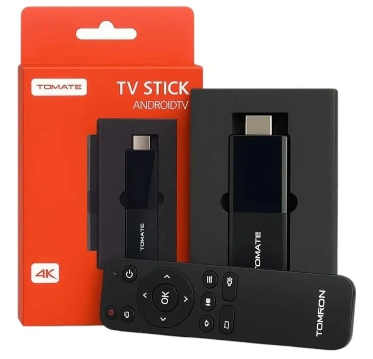 TV Stick 4K UHD AndroidTV - Tomate (Preto) - Foto 4