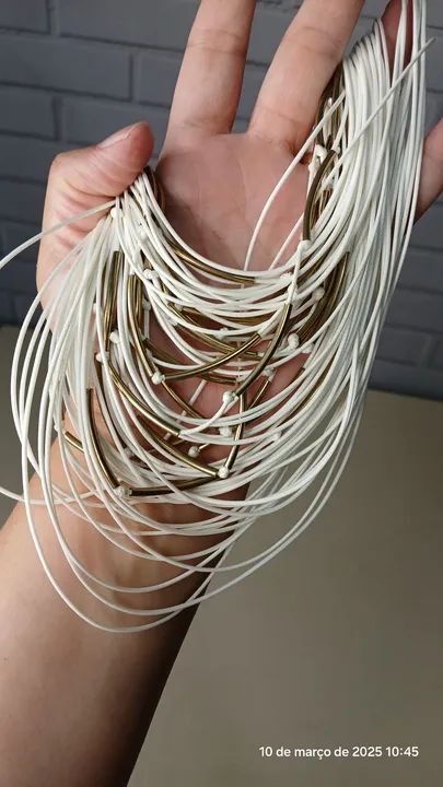 Colar de Cordão Branco  - Foto 5