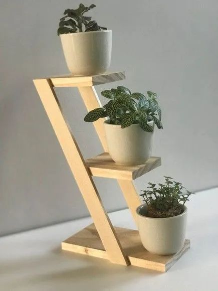 Mini Floreira de madeira para plantas