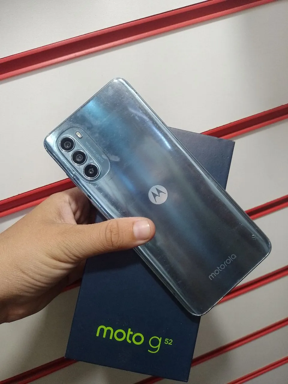 Moto G52 com caixa e nota