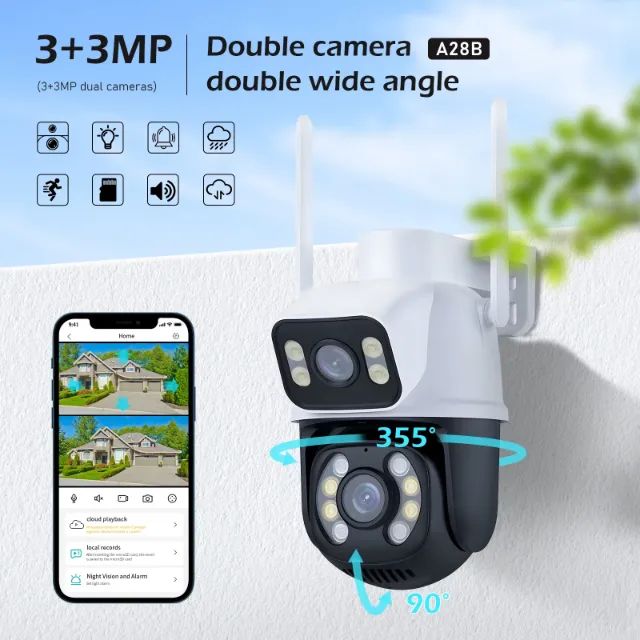 C&acirc;mera de Seguran&ccedil;a 6 MP Wi-Fi Aplicativo ICSEE &Agrave; Prova D?&aacute;gua Monitoramento  Vis&atilde;o Noturna - Seguran&ccedil;a Residencial - Jardim Am&eacute;lia, Pinhais 1374137765 |  OLX