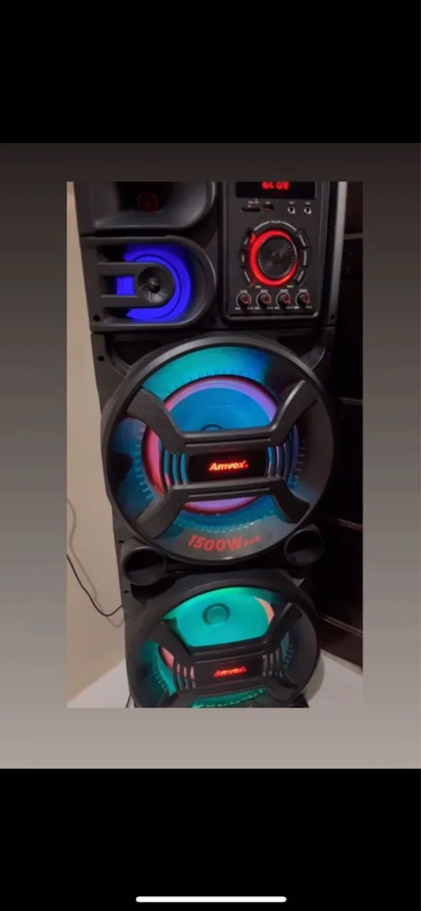 Caixa de Som Bluetooth Amvox 1500W