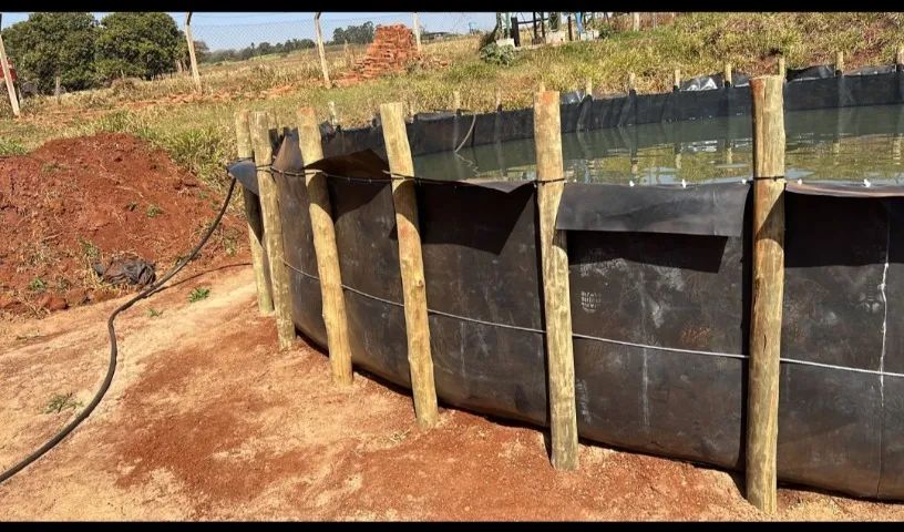 Tanque Redondo Elevado Geomembrana Pead Preta 25 Mil Litros - Foto 3