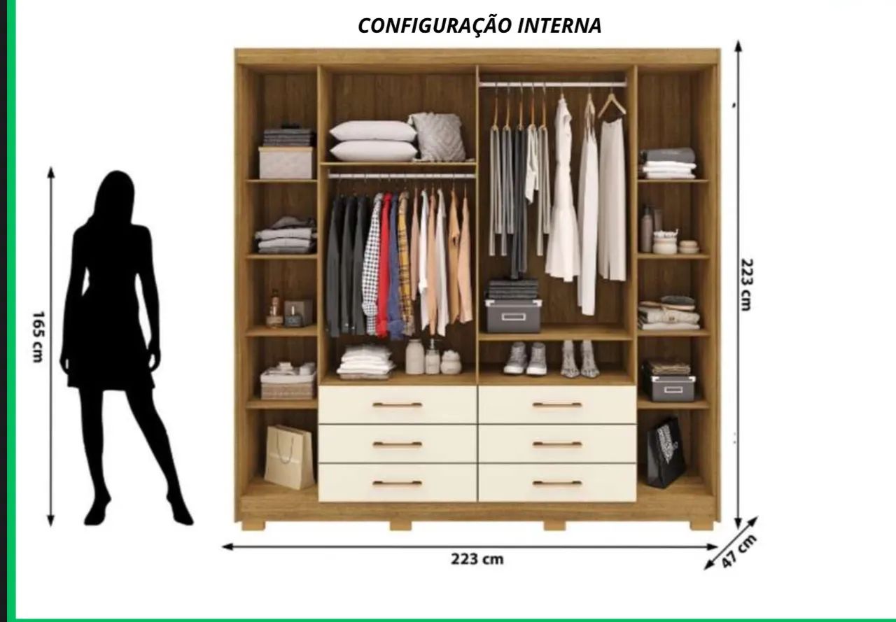 Guarda roupa 100% MDF  - Foto 3
