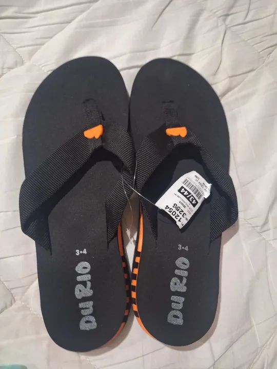 Lindo chinelo super macio Du Rio Masculino Preto novo 