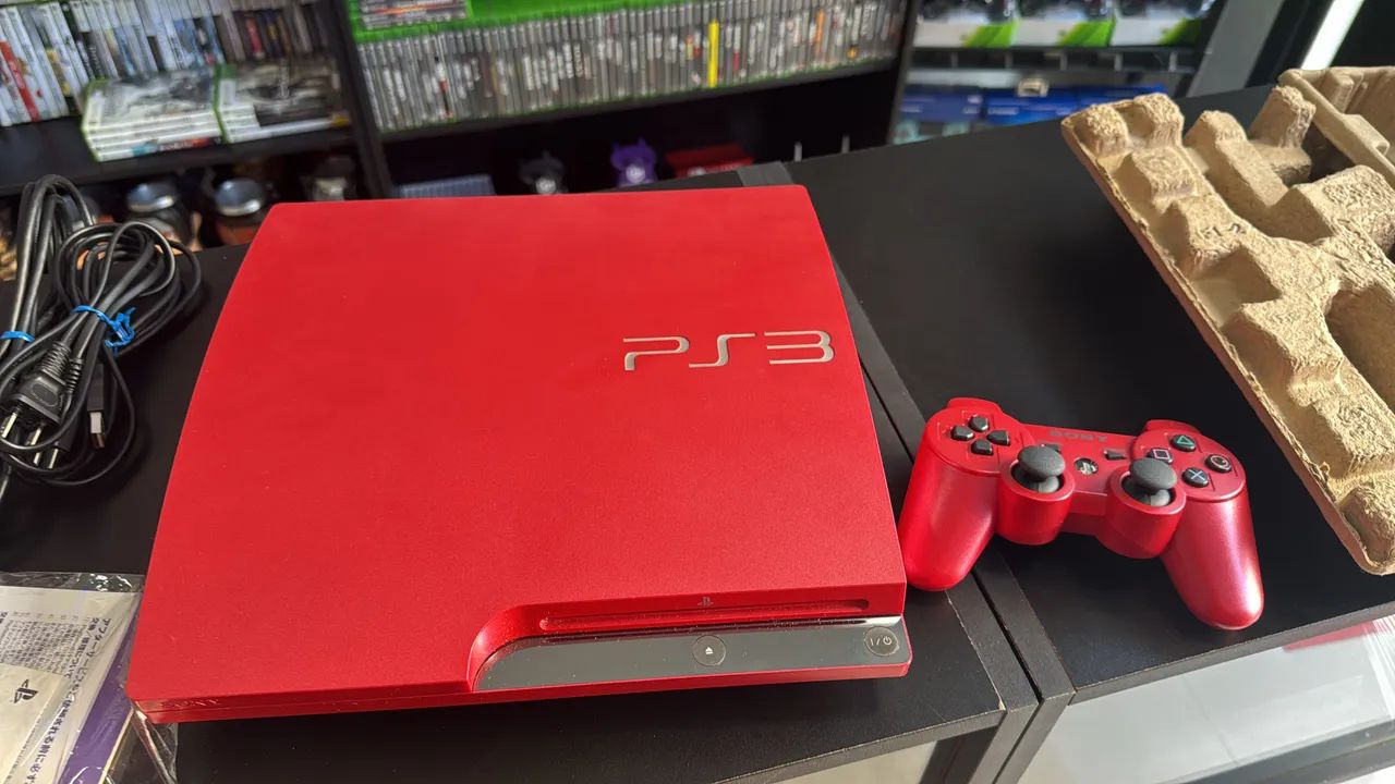 PlayStation 3 vermelho completo - Foto 2